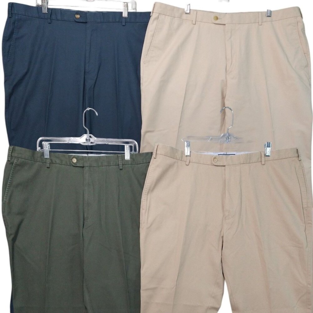 Peter Millar Pants Mens 42x32 Raleigh Washed Twill Flat Front Straight Lot of 4